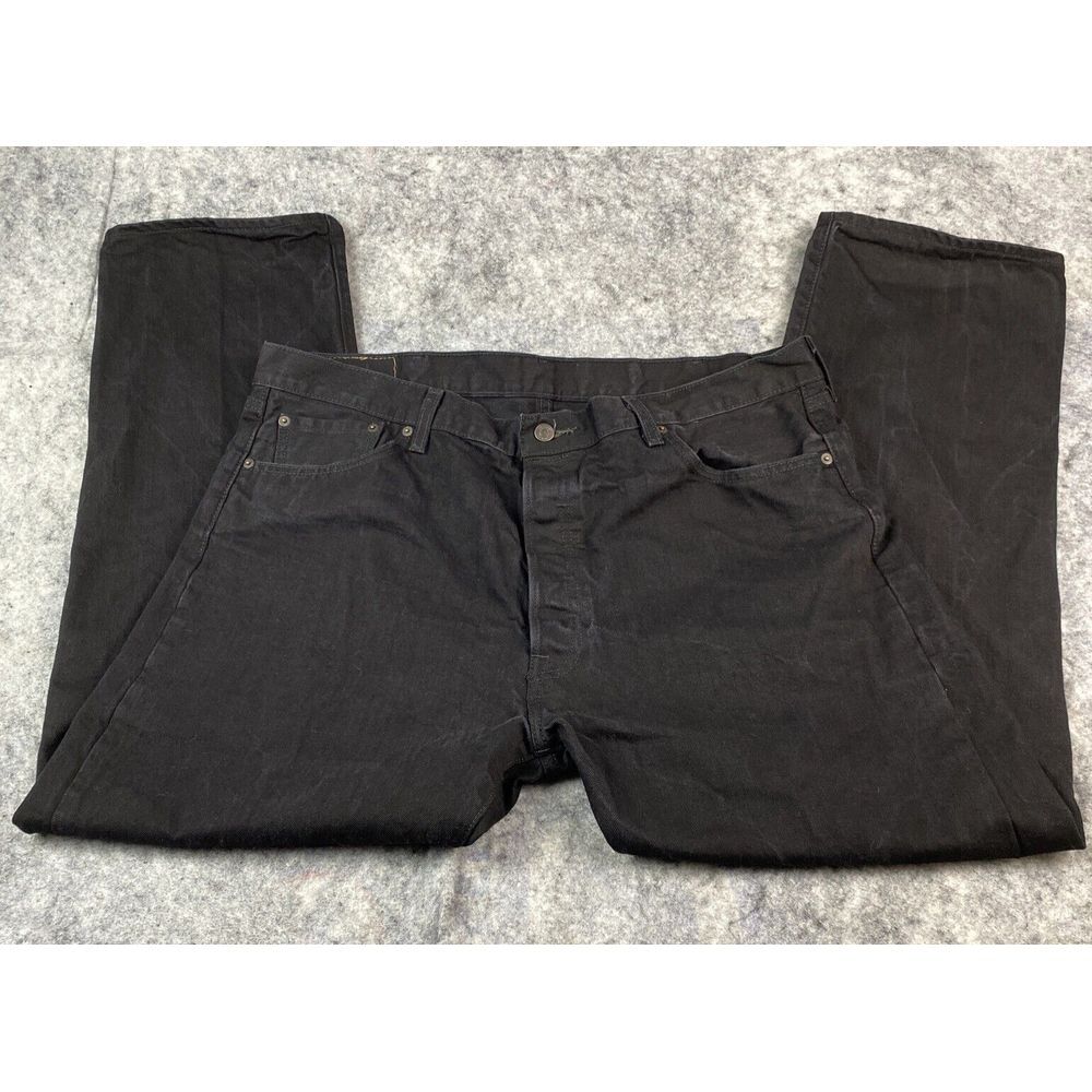Levi's 501 XX Jeans Men's 42/32 Black Denim Button Fly Straight Leg Y2K